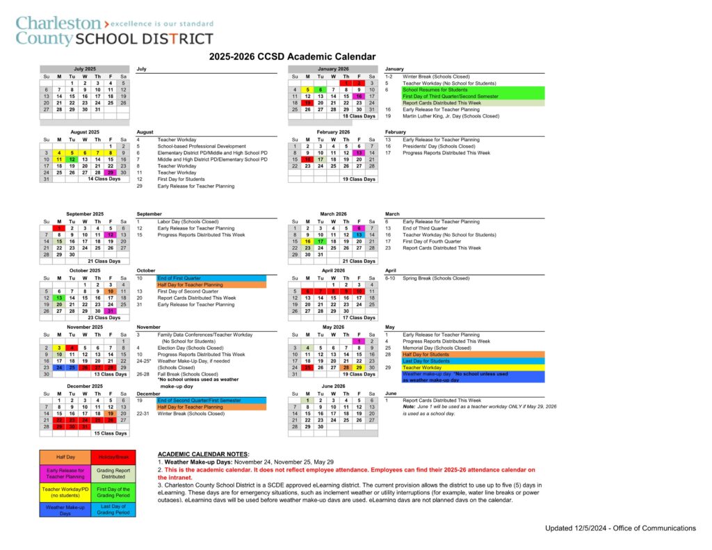 Charleston county school Calender 25-26 [PDF]