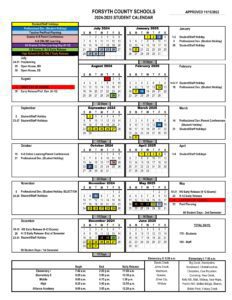 Forsyth County School Calendar