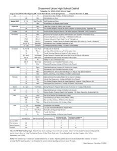 Grossmont Union High School District CALENDAR 25-26