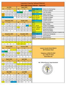 Laurens county ga schools calendar