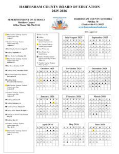 Habersham County schools calendar 25-26