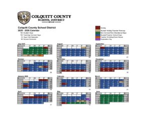 Colquitt County schools calendar 25-26