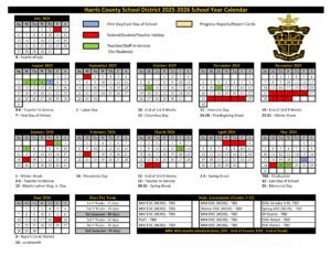 Harris County HCSD Schools calendar