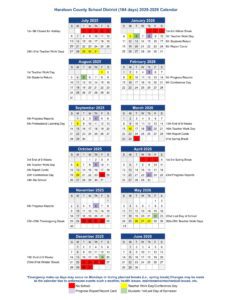 Haralson County school calendar