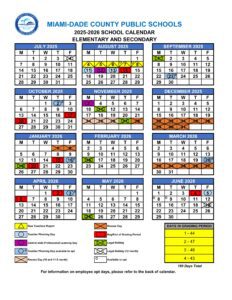 miami dade county school calendar 25-26