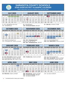 SARASOTA COUNTY SCHOOLS CALENDAR 25-26