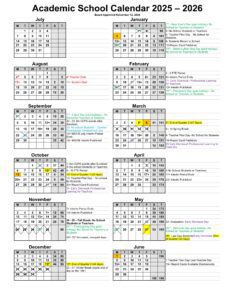 COLLIER COUNTY SCHOOLS CALENDAR 25-26
