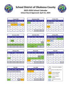 okaloosa county schools calendar 25-26 ocsd