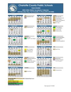 CHARLOTTE COUNTY SCHOOLS calendar 25-26