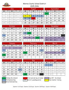 Monroe County schools calendar 25-26
