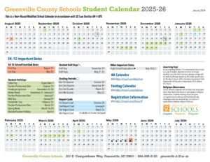 greenville county sc schools calendar 25-26