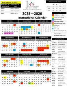 JUDSON ISD SCHOOLS CALENDAR 25-26 main