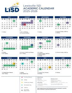 Lewisville ISD School Calendar 25-26