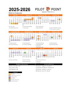 PILOT POINT ISD SCHOOL CALENDAR 25-26