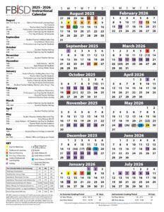 FORT BEND ISD FISD CALENDAR 25-26