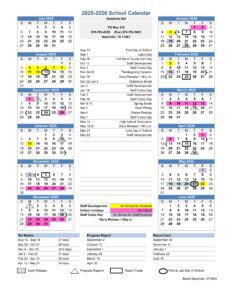 Needville ISD School Calendar 25-26