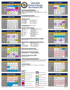 SAN ELIZARIO ISD SCHOOL CALENDAR 25-26