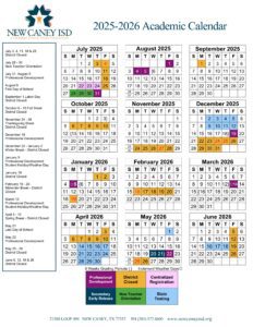 NEW CANEY ISD SCHOOL CALENDAR 25-26