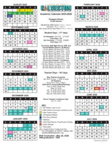 Galveston ISD School Calendar 25-26 [PDF]