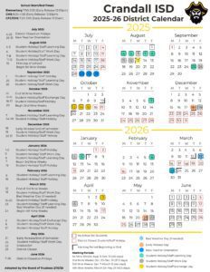 Crandall ISD School Calendar 25-26 [PDF]