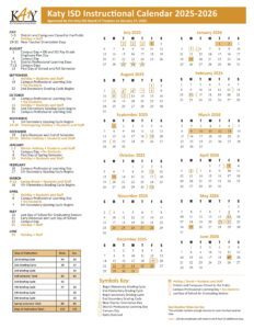 KATY ISD SCHOOLS CALENDAR 25-26