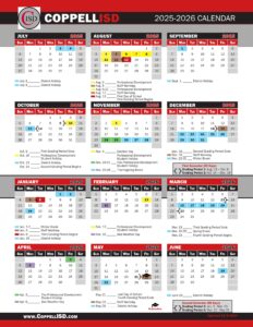 coppell isd schools calendar 25-26