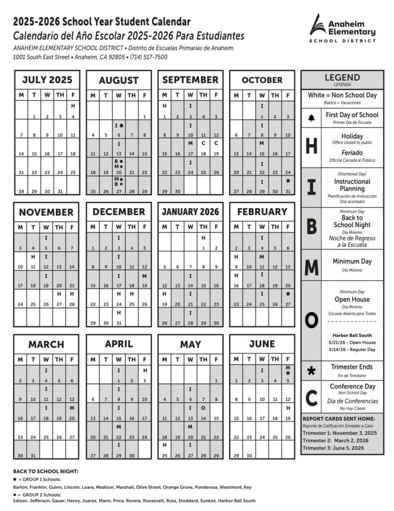 ANAHEIM ELEMENTARY SCHOOL DISTRICT 25-26