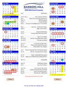 Barbers hill ISD school calendar