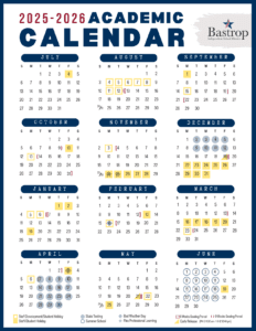 Bastrop ISD School Calendar 25-26