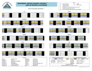 beaumont usd school calendar 25-26