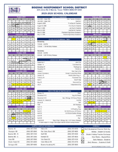 Boerne ISD School Calendar 25-26
