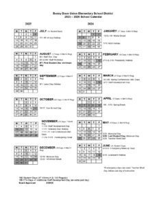 Bonny Doon Union Elementary School calendar