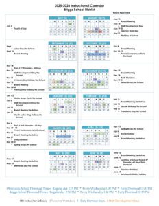 Briggs School District c calendar 25-26
