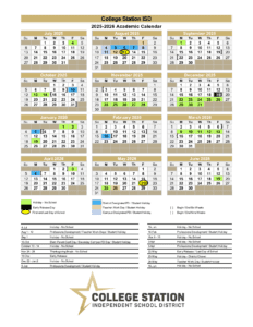 College Station ISD School Calendar 25-26