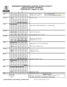 Kingsburg Elementary Charter School Calendar KECSD school calendar 25-26