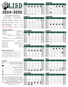 Livingston ISD School Calendar 25-26