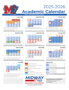 MIDWAY ISD SCHOOL CALENDAR 25-26