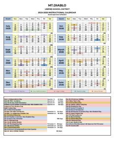 MT. DIABLO UNIFIED SCHOOL DISTRICT Schools Calendar