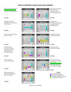 MUPU CALENDAR SCHOOL CALENDAR 25-26