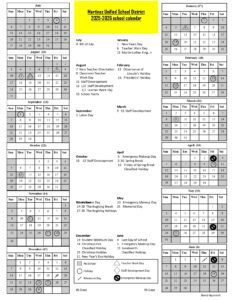 Martinez Unified School District 2025-2026 Calendar