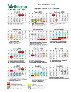 Methacton School District Calendar 25-26