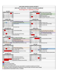 Oak Park USD Calendar 25-26
