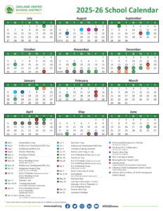 oakland usd school calendar 25-26