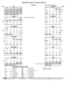 SAN MATEO-FOSTER CITY SCHOOL calendar 25-26