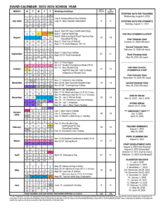 SVUSD Sonoma Valley Unified School Calendar 25-26