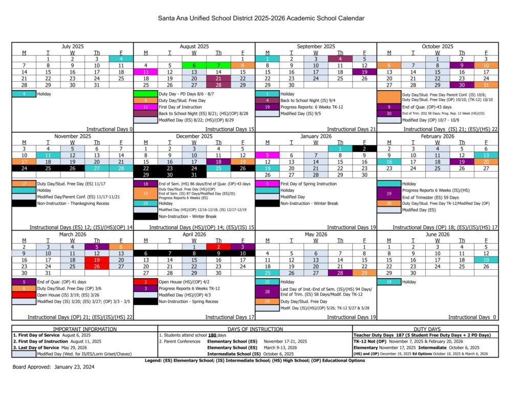 Santa Ana Unified School District 25-26