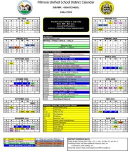 sierra high school fillmore calendar 25-26