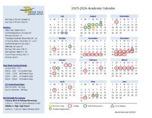 pine tree isd school calendar
