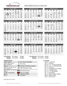 princeton isd 25-26 calendar