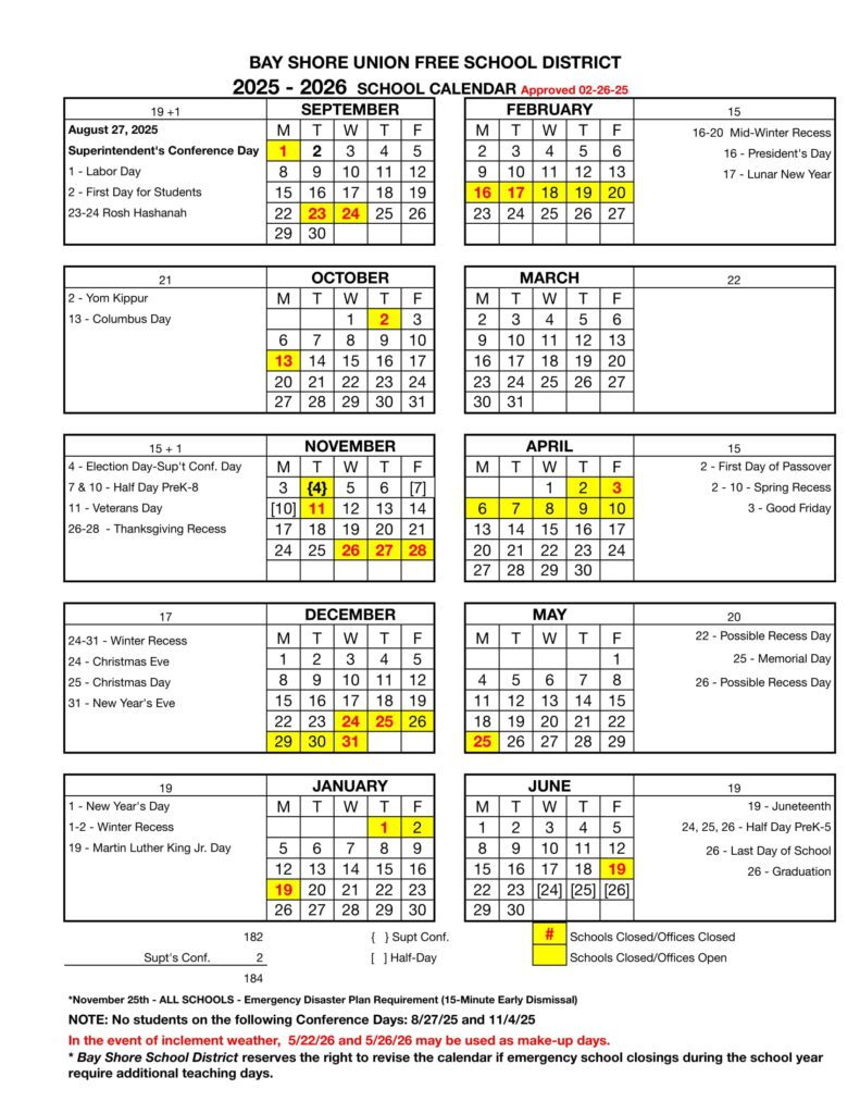 BAY SHORE UNION FREE SCHOOL DISTRICT